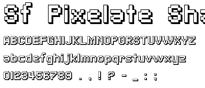 SF Pixelate Shaded Bold font